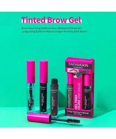 2 in 1 Express Eyelash and Eyebrow Kit (Tint + Developer Gel) Professional Makeup Tinted Eyebrow Fixing Glue Professional Tint Long Lasting (Brown) - Buy Online on GoSupps.com