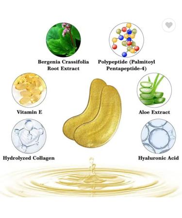 Crystal Collagen 24k Gold Under Eye Patch - 7 Pairs in Gift Box | Brighten, Hydrate, and Rejuvenate - Buy Online on GoSupps.com