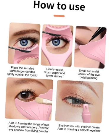 NOLITOY 2pcs Eyeliner Auxiliary Artifact Lash Kit Eyeshadow Applicators Silicone Eyeliner Stencils Cosmetic 15X4.5CMx2pcs Pinkx2pcs - Buy Online on GoSupps.com