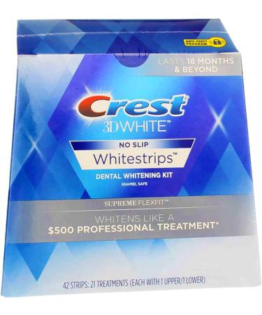 Crest 3D No Slip Whitestrips Supreme Flexfit Dental Whitening Kit - 21 Treatments - Buy Online on GoSupps.com