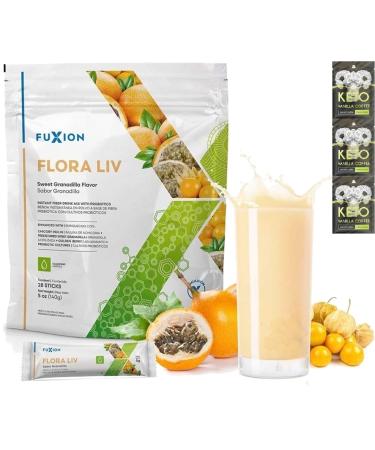 unionaren Promo FuXion Flora Liv 41 Sachets - 10 Billion CFU Active Probiotics as Good Bacteria & Prebotic Fiber from Chicory Nulin