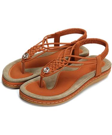 Creev Flat Sandals for Women - Summer Clip-Toe Flip-Flops Bohemian T-Straps & Braided Leisure Shoes for Beach Walks - Shop Internationally! - Buy Online on GoSupps.com