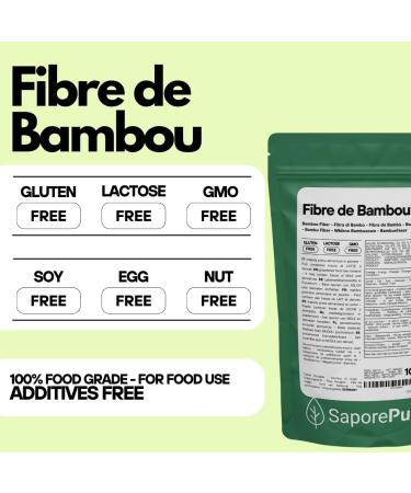 SaporePuro Food Grade Bamboo Fiber - 100 gr - Low Carb Flour - Buy Online on GoSupps.com