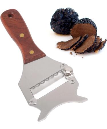 Premium Stainless Steel Truffle Plane & Cheese Slicer - Adjustable Blade Ergonomic Wooden Handle & Grater for Chocolate | International Shipping - Buy Online on GoSupps.com