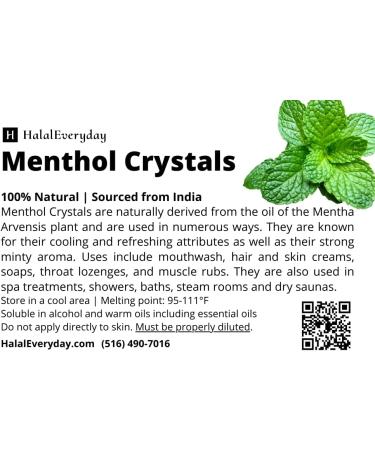 Menthol Crystals - 100% Pure Mentha Arvensis USP Food Grade - Buy Online on GoSupps.com
