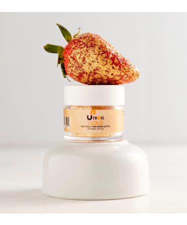 Edible Glitter for Drinks, Food & Desserts - 100% Edible Tasteless Sprinkles for Cake Decorating - Vegan, Gluten & Nut Free - Made in USA - Gold 0.18oz - Buy Online on GoSupps.com