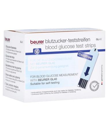 Beurer blood glucose test strips (for use with GL 40) 50 pieces