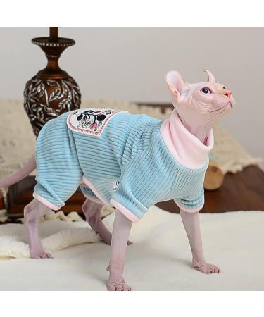 Rayminsino Hairless Cat Clothing - XS Blue for Sphynx Kittens | Highly Elastic & Comfortable Home Wear - Buy Online on GoSupps.com