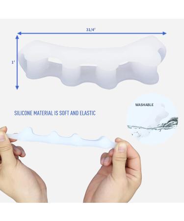 Niupiour Silicone Gel Toe Spacers - Bunion Corrector 6-Pack for Men and Women - Toe Separators for Pedicure and Foot Pain Relief - Buy Online on GoSupps.com