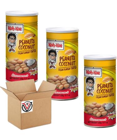 03 x Kohh-Kae Peanuts Coconut 230g - Cream Flavour Coated - Buy Online on GoSupps.com