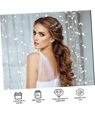 DOITOOL Snowflake Hairpin French Hair Pin Hair Accessory for Women Hair Jewels for Women Crystal Hair Barrette Bling Side Bangs Bridal Hair Pins Alloy Women's Christmas Clip - Buy Online on GoSupps.com