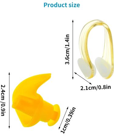 Yolev 6 Pairs Swimming Nose Clip Ear Plugs | Reusable & Washable Earplugs for Water Sports | Kids & Adults - Buy Online on GoSupps.com
