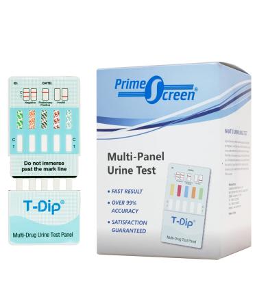 Prime Screen 5 Pack 5 Panel Urine Drug Test Kit (AMP COC mAMP OPI THC) - WDOA-254