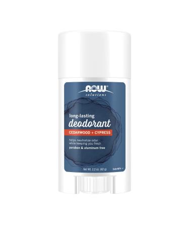 Now Foods Long Lasting Deodorant Cedarwood + Cypress 2.2 oz (62 g) - Buy Online on GoSupps.com