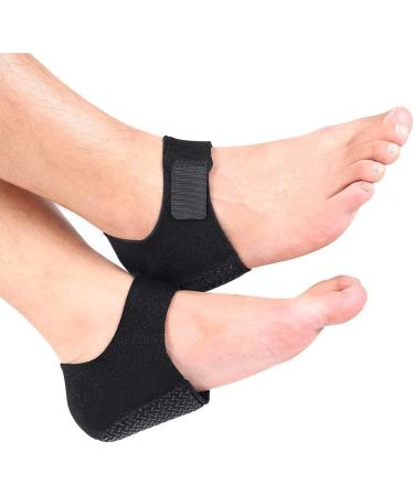 Gel Heel Cups for Pain Relief | Anti-Slip Heel Protector Cushion Pad - Women's Size 6-9 (Black - Buy Online on GoSupps.com