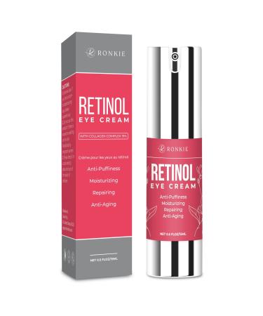Retinol Eye Cream for Dark Circles and Puffiness  Anti Aging Eye Cream with Hyaluronic Acid and Collagen  Under Eye Cream Dark Circles and Puffiness Lightweight Eye Cream Gel to Smooth Fine Lines and Hydrate Eye Area  Su...