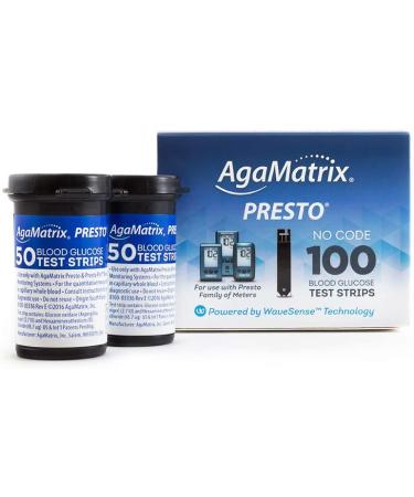AgaMatrix Presto Test Strips - 100 Count Box - Buy Online on GoSupps.com