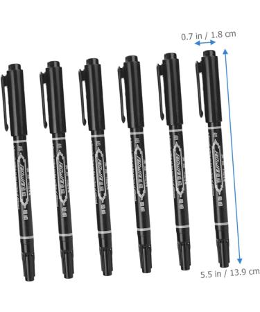 FOMIYES 6pcs Eyebrow Marker Pen Waterproof Eyebrow Pencil Microblading Marker Pen Mapping Eyebrow Pen Ink 13.9x1.8cm Black - Buy Online on GoSupps.com