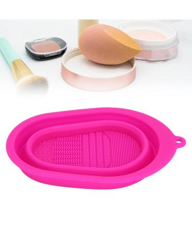 Buy Makeup Brush Cleaner Soft Foldable Mat - Effective Cleaning for Home & Travel (Rose Red) | Fast International Shipping - Buy Online on GoSupps.com