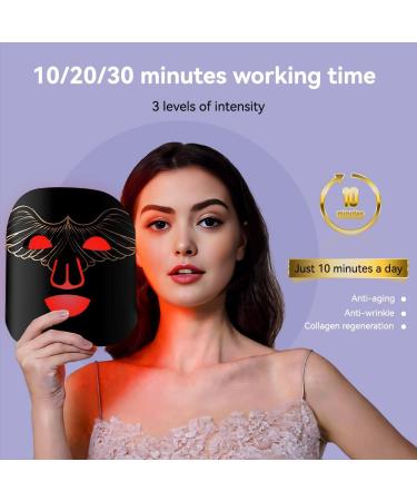 LESCOLTON LED Light Therapy Mask 4 Colors Skin Rejuvenation 240 LEDs Red Light Mask Light Therapy Mask for Facial Skin Care Anti-Aging Wrinkle Removal - Buy Online on GoSupps.com