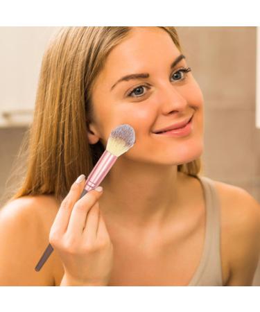 Highlighter Makeup Brush | Blending Make Up Brushes - No Shedding Soft Bristle to Lock in Foundation and Concealer Cosmetic Accessories for Check Nose Buffing Face Highlighting Brown Single Highlight Brush - Buy Online on GoSupps.com