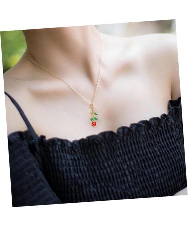COLLBATH 1pc Necklaces Gold Chain A Necklace Rose Jewelry Rose Necklace Pendant Clavicle Chain Simple - Buy Online on GoSupps.com