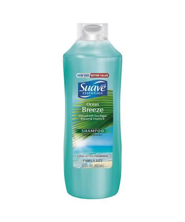 Suave Essentials Ocean Breeze Shampoo - Family Size 30 FL OZ - Pack of 2 Bottles - Buy Online on GoSupps.com