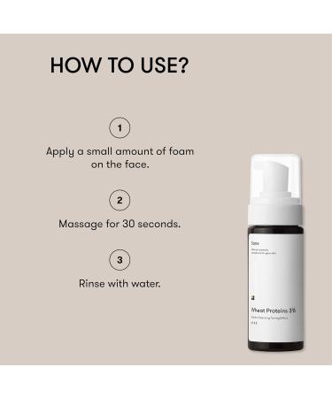 Sane Foaming Cleanser with 3% Wheat Proteins - Gentle Face Cleanser for Enhanced Skin Elasticity | 5.07 Fl Oz | International Shipping Available - Buy Online on GoSupps.com
