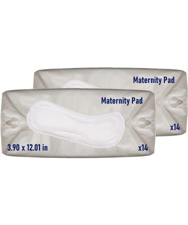 Postpartum Maternity Pads Pack of 28 Large Maximum Absorbency Heavy Flow  Postpartum Incontinence Pads - Ultra Soft Disposable Post Birth Pads for  New Moms- Vakly Postpartum Guide (2 Pack)