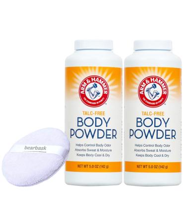 Talc-Free Body Powder and Powder Puff Applicator Set
