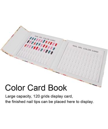 Professional 120 Colors Nail Art Display Color Card Nail Polish Gel Colors Display Book False Nail Sample Display Board Manicure Salon Accessory (01) - Buy Online on GoSupps.com