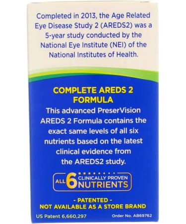 Bausch + Lomb PreserVision AREDS 2 Formula Eye Vitamin & Mineral Supplement - 120 Softgels | 120 Count - Buy Online on GoSupps.com
