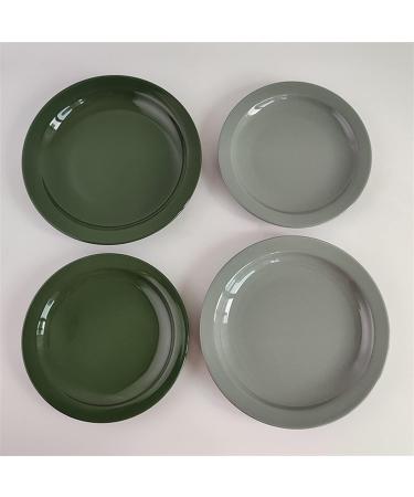 Salad Plate Breakfast Plate Dark Green Gray Green Plate Western Food Chinese Steak Plate Dessert Plate Home Restaurant Kitchen Plate for Kitchen Plate (Color : C Size : CH) Small C - Buy Online on GoSupps.com