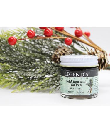 Legend's Creek Farm Herbal Salve - Natural 1oz Healing Ointment with 20% Ichthammol - Organic Balm for Stings & Splinters - Handmade in USA - Buy Online on GoSupps.com