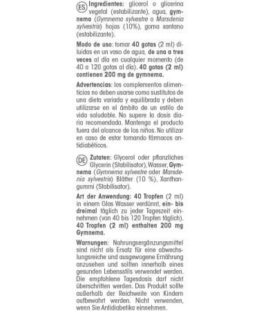 Gymnema (Gymnema sylvestre ou Marsdenia sylvestris) feuilles Teinture M re sans alcool Naturalma - Extrait liquide gouttes 60 ml - Compl ment alimentaire - V g talien ou v gan Sans alcool 60 ml (Lot de 1) - Buy Online on GoSupps.com