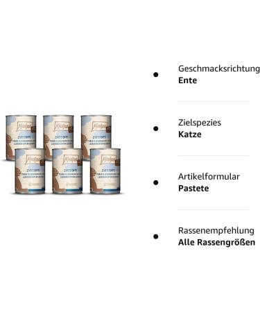 Mjamjam Premium Cat Wet Food - Pure Duck Grain-Free 6-Pack (6 x 400g) | Pure Meat Enjoyment - Buy Online on GoSupps.com