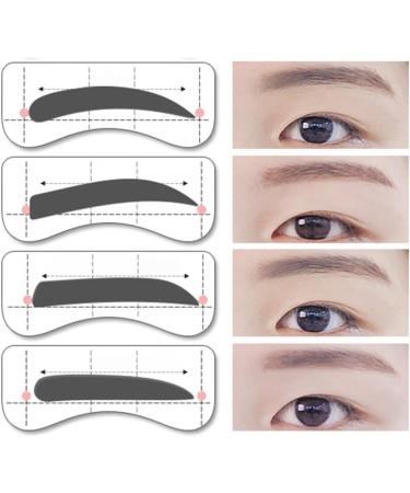 POPETPOP 64 Pairs 8 Eyebrow Stamp Eyebrow Tracer Molds Eyebrow Template Suite Eyebrow Marks Eyebrow Lines 1 count (Pack of 1) As Shownx2pcs - Buy Online on GoSupps.com