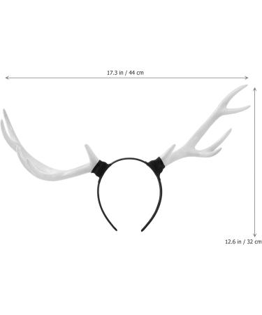 FRCOLOR Christmas Antler Headband Deer Horn Hair Hoop Christmas Holiday Cosplay New Years Decor(White) - Buy Online on GoSupps.com