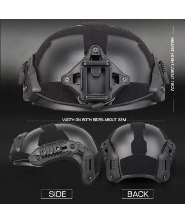 Tactical Fast Helmet with Anti-Fog Goggles & Mask for Outdoor Sports - Black - Buy Online on GoSupps.com