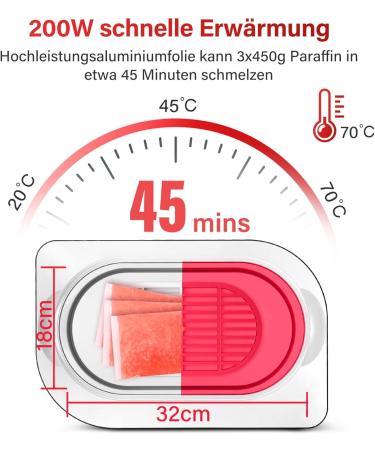 Ayitoo 4L Electric Paraffin Bath for Hands & Feet | LED Display Accessories & 1350g Wax - Relax & Rejuvenate at Home - Buy Online on GoSupps.com