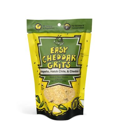 Spicy Jalapeno Yellow Corn Grits with Hatch Green Chile & Garlic Cheddar - 6 Pack | Easy Meal & Camping | Just Add Water for Authentic New Mexico Hatch Chile Flavor - Buy Online on GoSupps.com