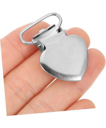 30-Piece Peach Heart Clips - Durable Metal Pacifier Clips for Newborns | Stainless Steel Comforting Brackets (3.5x2.2cm) - Buy Online on GoSupps.com