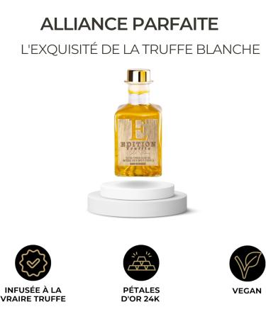 Premium White Truffle Oil Gift Box with 24k Gold Flakes - Extra Virgin Olive Oil Infused - Edition Truffle - Buy Online on GoSupps.com