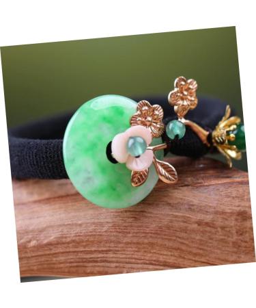Mikinona 1pc Ancient Style Hair Circle Headband Elastic Decorative Hair Tie Gemstone Hair Tie Hair Styling Tie Bejeweled Headband Flower Hair Tie Girl Green Agate Bun Literature and Art - Buy Online on GoSupps.com