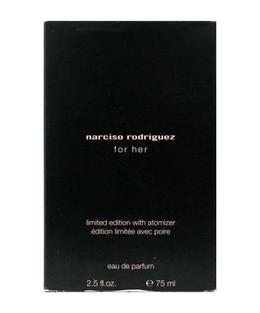 Narciso Rodriguez for Her Limited Edition Eau de Parfum Spray with Atomizer 2.5 Ounce Fresh Rose 2.5 Ounce (Pack of 1)