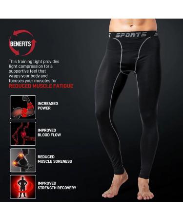 Tesuwel Compression Pants for Men - Cool Dry Basketball Athletic Tights | Gym Running Leggings - 1 or 2 Pack, 33-black, X-Large - Buy Online on GoSupps.com