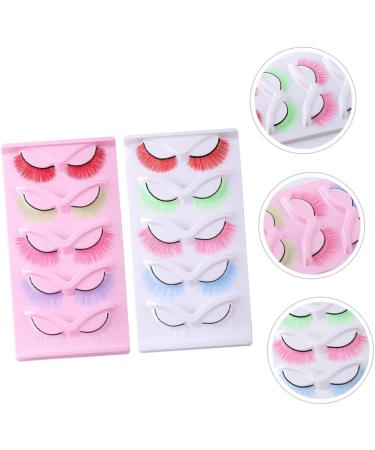 MERRYHAPY 2 Boxes Colored False Eyelashes Faux Lashes Faux Eyelashes False Lashes Eyeshine Lashes Fake Eyelashes Individual Colorful d Curl Strip Lashes Fake Lashes Individual Mix Set - Buy Online on GoSupps.com