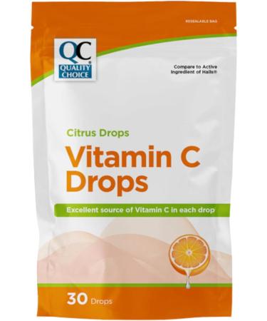Quality Choice Citrus Drops Vitamin C Immune System Support 30 Count - 5 Pack - Buy Online on GoSupps.com