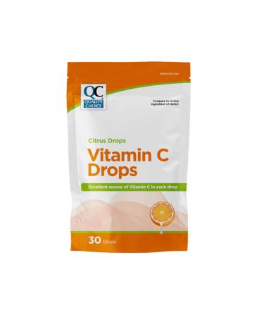 Quality Choice Vitamin C Drops Citrus Flavor 30 Count