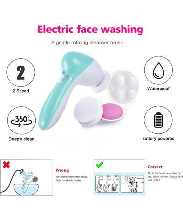 Electric Facial Spin Brush Set for Deep Cleansing and Exfoliating - 4 Brush Heads Included, Perfect for Blackhead Removal and Skin Massage - Ideal Gift for Teenage Girls - Buy Online on GoSupps.com